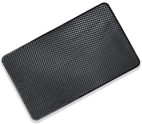 1 tappetino antiscivolo universale, 27 x 15 cm, antiscivolo, per cruscotto, antiscivolo, in silicone, per cellulare, occhiali da sole, chiavi