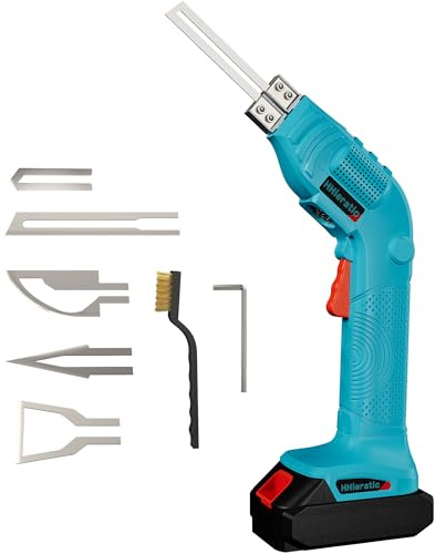 Cordless Hot Knife with Battery,Electric Styrofoam Cutter Kit with Temperature Control Max 932°F(500℃),150W Hot Knife with 5 Blades for Cutting Belt,Webbing,Fiber,Cloth,Rope,Rubber