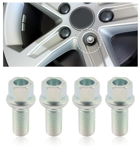 4PCS M14x1.5 Lug Bolts,High Hardness Wheel Bolts Compatible with Skoda Audi A3 A4 A5 A6 Seat Leon Altea VW Arteon Beetle,17mm Hex Wheel Lug Stud OEM#WHT001812,WHT002437