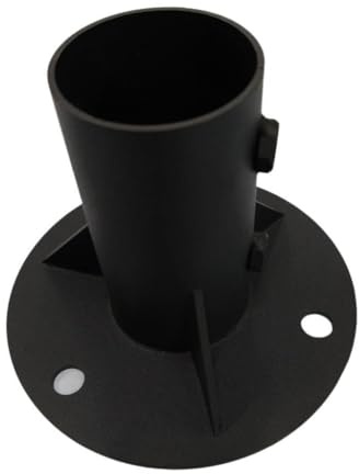 JISADER Brida de Suelo Metálica Resistente para Postes de Cerca Redondos con Tornillos para Buzones Y Barandillas, 52 mm