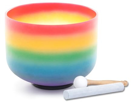 Hye-eun Kristall-Klangschale, 528 Hz, C-Note, Regenbogenquarz, Chakra, Meditation, gestimmter Klang, Badeschale, Musikinstrumente für spirituelle Achtsamkeit, Stressabbau