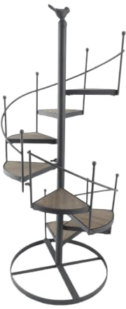 RiToEasysports Étagère à Plantes au Design Moderne en Forme D'escalier en Colimaçon, Organisateur de Plantes Facile à Utiliser pour la Décoration Intérieure et Extérieure
