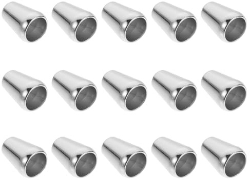 VILLFUL Tope para Cordón Ajustable de Aleación de Zinc 30 Unidades Color Plata Clara Accesorios para Suéteres Chaquetas y Mochilas Cierre para Cordones Resistente y Decorativo