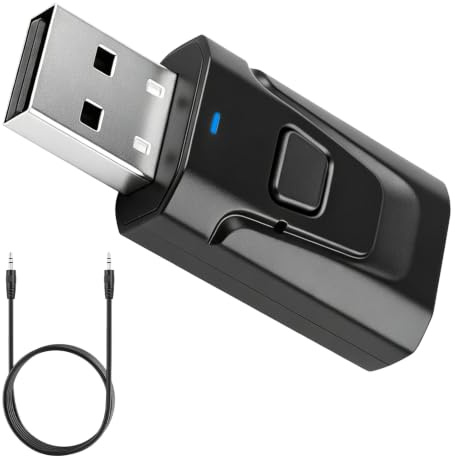 Adattatore Bluetooth USB 5 0 Trasmettitore Ricevitore 2 in 1 con Jack 3 5 mm Audio Stereo Wireless per TV PC Auto Altoparlanti Cuffie Vivavoce Plug Play Bassa Latenza