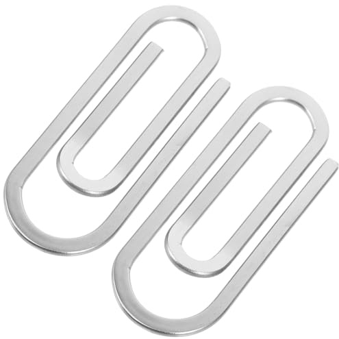 Clip de Dinero de Acero Inoxidable en Forma de Clip, 2 Piezas | Acabado Plata, Diseño Simple y Ligero, Bolsillo Delantero, Hombres y Mujeres, para Billetes