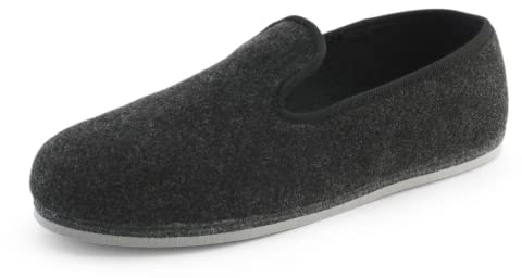 Pantoffelmann pantoufles en feutre | Tailles 38–46 | Chaussons antidérapants & confortables avec semelle en caoutchouc | Pantoufles respirantes & chaudes pour femmes et hommes
