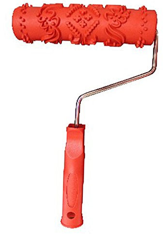 Geprägte Malerrolle Ärmel Pinsel mit Kunststoffgriff Wall Decor Tool 7 , 01
