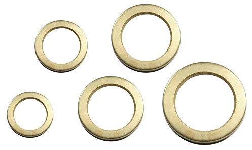 DS-Computerwelt® 50er Set Fitschenringe je 10.2 mm / 13.2 mm Unterlegscheiben-Sortiment Legierter Stahl Messing Flachwaschmaschine Washer