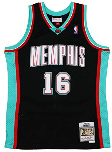 Mitchell & Ness Pau Gasol #16 Memphis Grizzlies 2001-02 Swingman NBA Trikot Schwarz, M