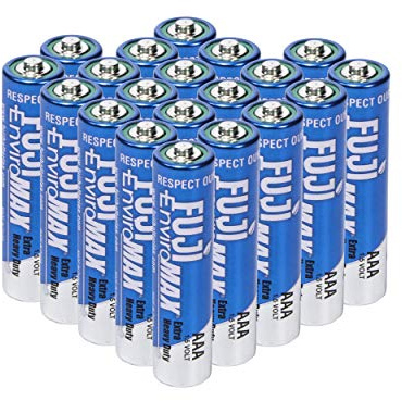 Fuji Enviromax AAA battery, extra heavy duty, manufactured to be eco-friendly and powerful, Carbon Zinc - (20 pack)