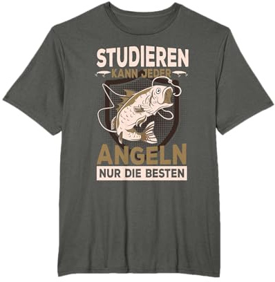 Petri Heil Angler Outfit Grußformel Angler T-Shirt Vatertag Schwarz Klein Unisex Klassisch Kurzarm Pull-On Klassische Passform Entspannte Passform Sommer Hobbyangler Angeln
