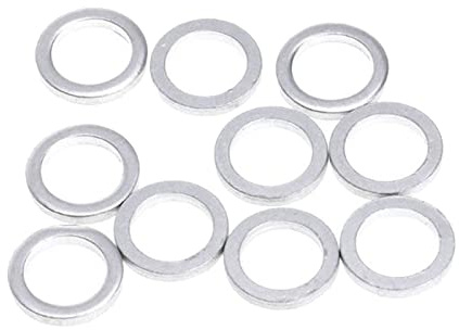 Milageto 10 Silber 1mm Aluminium Distanzscheibe für Fahrrad Kettenblattschrauben Schrauben
