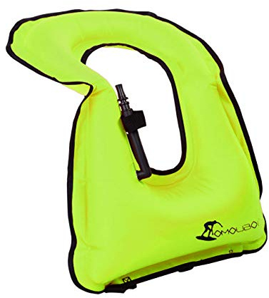 FORWEWAY Inflatable Snorkel Vest Kayak Swimming Vest for Adults Snorkel Vests Inflatable Buoyancy Vest for Snorkeling Water Sports Beginner Adults-Only (Green)