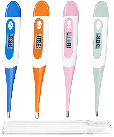 BESTWYA Oral Thermometer, Digital Thermometer for Fever (A, Pack of 4)