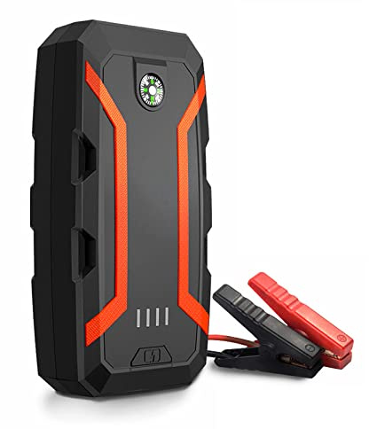 Auto-Starthilfe, 1500 A 12000 MAh Akku, Tragbares Ladegerät, Starthilfe (bis zu 7,2 L Benzin- und 5,5 L Dieselmotor), Tragbares 12-V-Auto-Batterie-Booster-Netzteil mit 3 LED-L