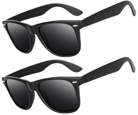 kkhouse 2 Pack Unisex Anti-Myopia Astigmatism Glasses Men's Women's Vision Improvement Strabismus Correction Fatigue Glasses(Black-O7-C2)