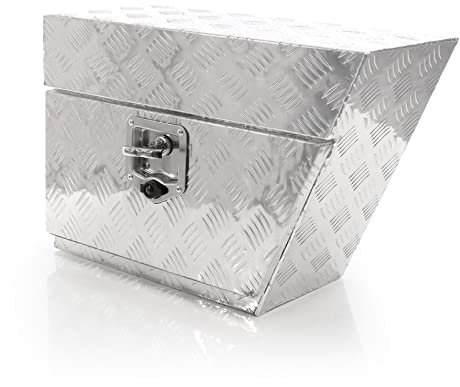 XPOtool Alu Unterbaubox rechts 60x25x40cm / 6 kg bis 50 L / 20 kg vollgeschweißt robust für Pkw, Anhänger, Lkw Nutzfahrzeuge, robuste Staubox und Werkzeugkiste - Unterflurbox Deichselbox Staukasten
