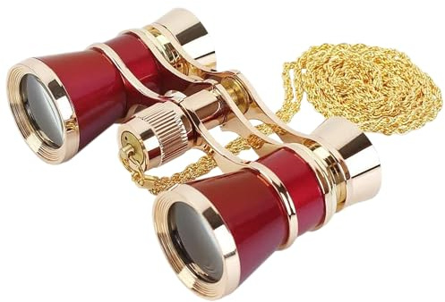 Opera Glasses Binoculars 3 X 25 Compact and Lightweight Optical BK7 Theater Glasses with Chain for Adults Kids Women in Concert Theater Opera