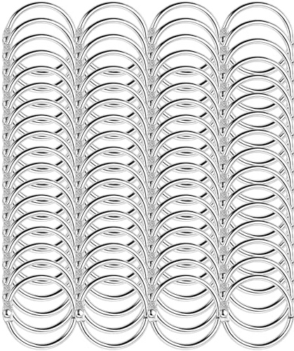 SOL 70pk Loose Binder Rings 30mm - Metal Rings for Flashcards | Easy open and close leaf rings for books, documents, crafts and organisation, durable metal set