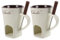 UPKOCH 2 Sets De Tasses À Fondue Avec Fourchettes Tasse À Fondre Au Fromage Au Chocolat Poêle À Fondue Au Fromage Avec Bougie Chauffe-Plat Pour Tapas Au Fromage Et Au Chocolat