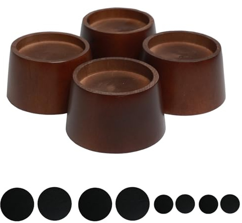 Txcucc Wooden Furniture Risers 2 Inch Tapered Set of 4 - Heavy Duty Bed Lifts for Table, Sofa, Couch, Desk and Dresser