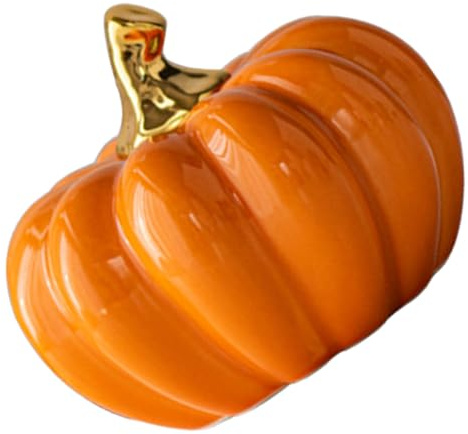 BESPORTBLE Handbemalter Keramikkürbis Zartes Künstlerisches Design Für Die Halloween-tischdekoration