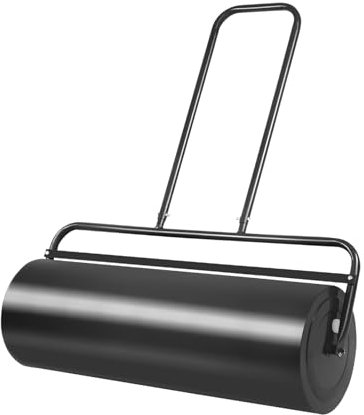 COSTWAY Rodillo de Césped de Jardín de Acero Rodillo de Mano de 48 L Apisonador para Césped (Negro, 114x60x32cm)