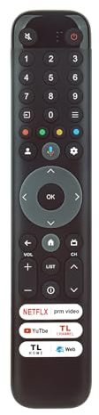 ALLIMITY RC833 GUB1 röstfjärrkontroll kompatibel med TCL TV 50C641 55C641 65C641 65P745 85P745 98P745 85T7B 43T7B 50T7B 55T7B 65T7B 75T7B 55C6445 65 C645 55C845 65C845 75C845 85C845