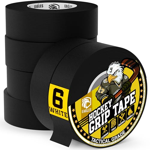 Bulk Hockey Tape 1 or 6 Pack Black, White or Clear Multipurpose Tape Roll
