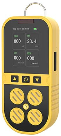 Portable 4 Gas Detector, Multi Gas Monitor Tester, Sound and Light Vibration Display, Quadruple Alarm, H2S,O2,CO and EX, for Industry Use, LED Greenhouse Grow Lights, Sunlight