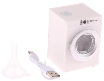 Amagogo 1:12 Dollhouse Miniature Furniture Drum Washing Machine Kids Gift Electrical Washing Machine for Laundry Balcony Bedroom, White