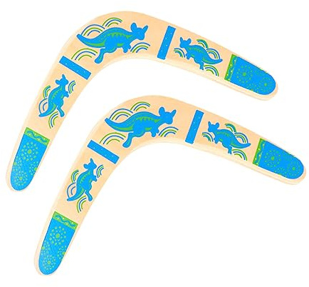 BESPORTBLE 2piezas Juguete De Boomerang De Madera para Diversión Diseño y para Playa y Fiesta Infantil