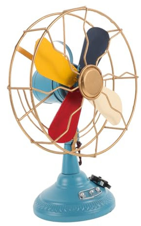 TOPPERFUN Vintage Tischventilator Modell Aus Eisen Mittelgroß Retro Dekoration Für Wohnzimmer Und Büro