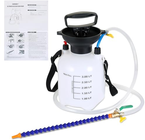 DASBET 3L Transmission Fluid Transfer Pump, Manual Gearbox Oil Filling Pump with Hoses, Automotive Oil Pump Tool for Automatic Transmission Fluid and Gearbox Oil Refilling