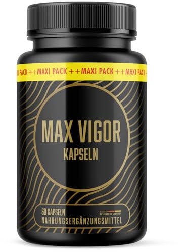 Max Vigor Kapseln - mit L-Arginin, L-Citrullin und Maca - Kraft für den aktiven Mann - Inhalt 60 Kapseln