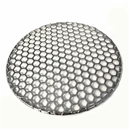 Griglia a carbone per barbecue in acciaio inox, diametro 40 cm, griglia rotonda per uso alimentare, resistente, filtro per alimenti 304 con fori cellulari per una perfetta cottura al barbecue