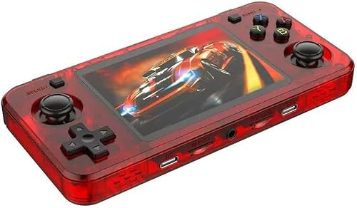 Consola de Juegos portátil Retro R36H, más de 15 000 Juegos con Sistema Linux de código Abierto, más de 23 emuladores, Pantalla IPS de 3,5 Pulgadas, batería de 2500 mAh (roja)
