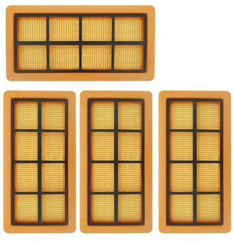 Platta Veckade Filter For Kärcher 6.415-953.0/AD2 Batteri/AD3/AD4 Premium/AD3.000/AD3.200 Asksugare Dammrengöringsfilter(4pcs)