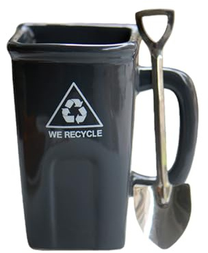 Mug en Forme de Poubelle | Récipient à Boire en Céramique - Tasse À Lait Avec Poignée | Pour Restaurant Cuisine Hôtel Bureau Salle À Manger Table De Chevet Enseignants Collectionneurs