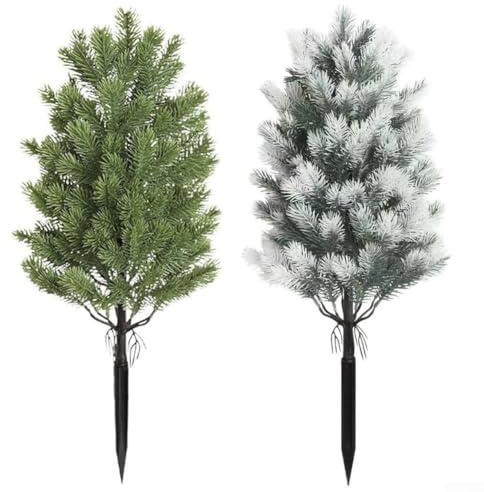 Artificial Cypress Topiary 21.6, Lifelike Low-Maintenance Green Indoor/Outdoor Stable Base Porches & Halls(green)