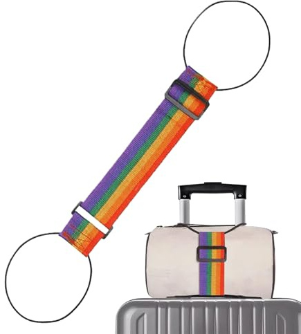 Cinghie di collegamento bagagli per valigie - Cintura regolabile antifurto con design, connettore per valigie, per bagaglio a mano, da viaggio, carrello, borsa, moto, zaino