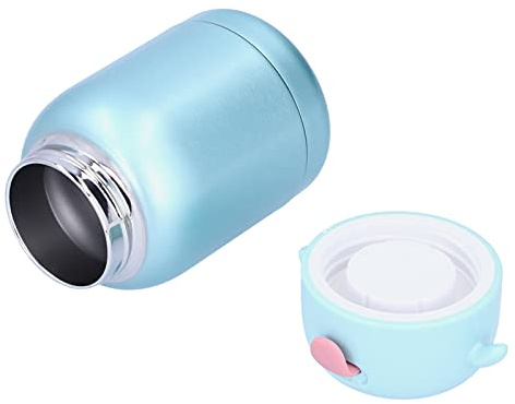 AUNMAS Flacon Sous Vide en Acier Inoxydable de 280 Ml, Bouteille de Boisson Portable Anti-fuite avec Silicone pour les Voyages à l'école et à la Maison (GREEN)