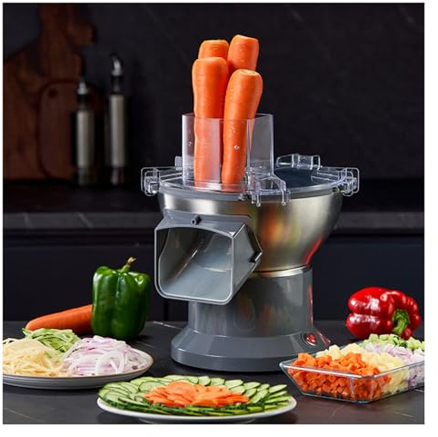 Cortador automático de verduras con hoja en juliana ajustable para uso comercial en restaurantes y cantinas