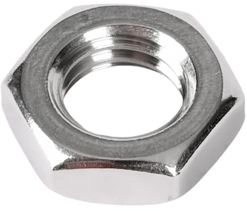 Sechskantmuttern niedrige Form M12 (DIN 439) | Edelstahl A2 V2A rostfrei | flache Muttern mit Fase | 5 Stück
