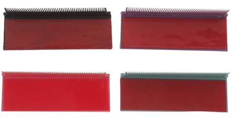 Generisch 4 Stück Leichter Kunststoff Glätteisenkamm für Schnelles Haarstyling für Täglichen Gebrauch und Reisen Vielseitiges Haarstyling Zubehör in Verschiedenen Farben