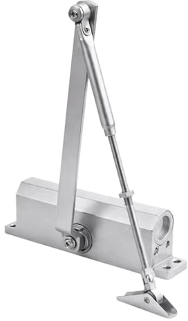 HANDLEZONE® Size 3 Door Closer | BS EN 1154 Certified | Certifire Approved | UKCA & CE Marked | Fire Rated Hydraulic Door Closer | Adjustable | Up to 60kg / 950mm | Silver | Ref 603