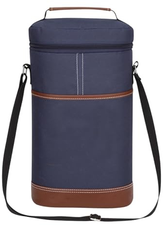 Isolerad Vinväska – Läckagesäker Bärväska, Återanvändbart Flaskfodral, Termisk Kyldesign | Dryckeskonserveringssystem, Utomhusbärverktyg, För Strandcamping Vandringsturer Picknick Arbete Luncher Män