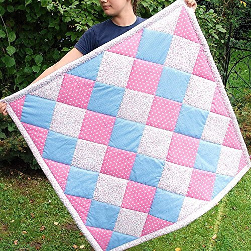 Patchworkdecke Spieldecke Babydecke 100 x 100 cm