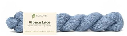 PASCUALI Alpaca Lace |Strickwolle aus 100% Alpakawolle, Alpaka Wolle zum Stricken und Häkeln, 1 Strang - 50g, zum Stricken und Häkeln, Farbe:Eis 28