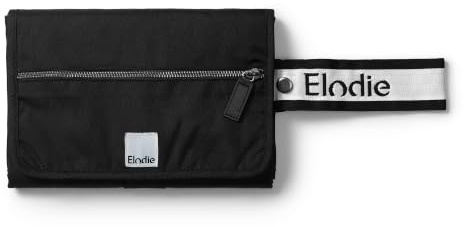 Elodie Details Wickelunterlage für Unterwegs Mini-Tasche Wasserdicht (enthält 2 Frottees) - Off Black, Schwarz